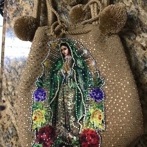 Authentic Colombian Mochila bag - Virgin Mary